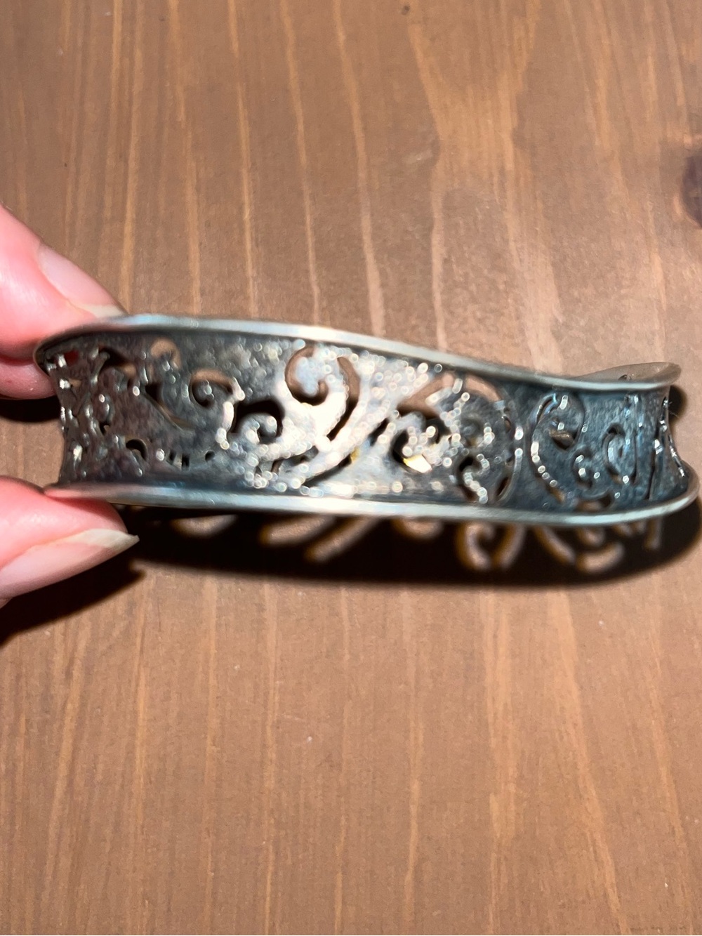 Sterling silver Silpada handmade bangle fanciful elegant bracelet 925 detailed
